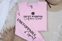 Doubt whispers confidence roars Sleeve SVG Design Product Image 2