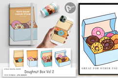 Digital Paper Donut Box Product Image 1