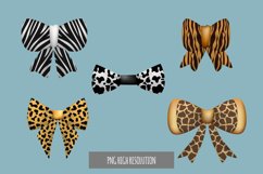 Realistic Animal Skin Bow Clipart - Scrapbook Embellishment Product Image 1