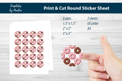 Donut Thank You Stickers Printable, Handmade Packaging Label Product Image 1