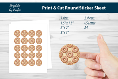 Donut Scrapbook Stickers Printable, Retro Doughnut Labels Product Image 1