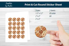 Doughnut Shop Packaging, Sweet Treat Sticker Sheet Product Image 1
