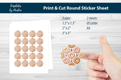 Round Doughnut Stickers for Cups &amp; Bags Product Image 1