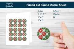 Cute Doughnut Party Favors, Christmas Treat Bag Stickers Product Image 1