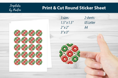 Doughnut Christmas Party Decor, Treat Bag Stickers Product Image 1