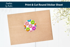 Donut Stickers for Home Bakers, Printable Round Labels Product Image 2