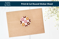 Donut Birthday Stickers for Kids, Printable Round Labels Product Image 2