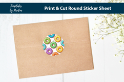 Donut Planner Stickers Printable, Cute Round Doughnut Labels Product Image 2