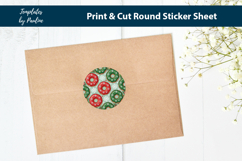 Cute Doughnut Party Favors, Christmas Treat Bag Stickers Product Image 2
