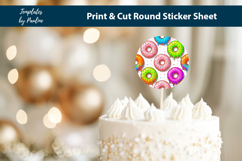 Donut Stickers for Home Bakers, Printable Round Labels Product Image 3
