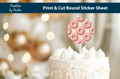Donut Party Favor Stickers Printable, Round Birthday Labels Product Image 3