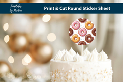 Donut Birthday Stickers for Kids, Printable Round Labels Product Image 3