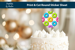 Donut Scrapbook Stickers Printable, Round Dessert Labels Product Image 3