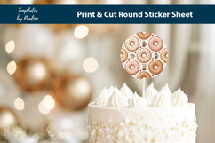 Round Doughnut Stickers for Cups &amp; Bags Product Image 3