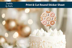 Round Doughnut Stickers for Cups & Bags Product Image 3
