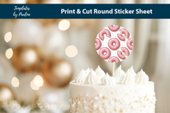 Round Bakery Stickers, Sweet Treat Branding Product Image 3