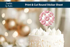 Round Bakery Stickers, Sweet Treat Branding Product Image 3