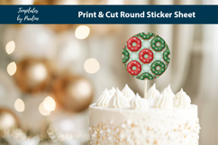 Cute Doughnut Party Favors, Christmas Treat Bag Stickers Product Image 3