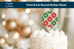 Doughnut Christmas Party Decor, Treat Bag Stickers Product Image 3