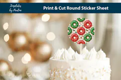 Doughnut Christmas Party Decor, Treat Bag Stickers Product Image 3