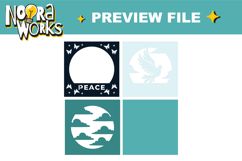 3D Dove peace Shadowbox Cut File Product Image 2