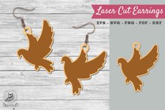 Dove Laser Cut Earrings SVG Product Image 1
