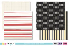 Four coordinating 12x12 digital papers in red cream yellow and black