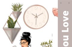 Girl Boss Clipart Illustrations Png file Planner girl Design Product Image 5