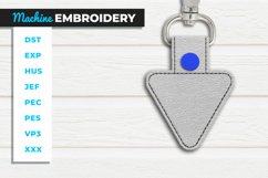Downward Rounded Triangle Shaped Blank Key Fob - ITH Product Image 1