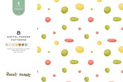 Download 9 Summer Jam Tea Berry Seamless Pattern Digital Paper PNG JPG Digital Paper DTF Pattern Print Watercolor Clipart for kids