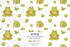 Download 9 Summer Prince Frog Seamless Pattern Digital Paper PNG JPGDigital Paper DTF Pattern Print Watercolor Clipart for kids