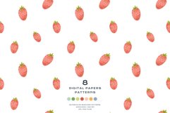 Download 9 Summer Spring Strawberry Seamless Pattern Digital Paper PNG Digital Paper DTF Pattern Print Watercolor Clipart for kids