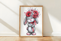 Valentines Day Bunny Clipart Product Image 3