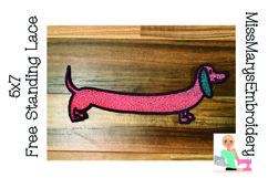 Dachshund FSL Bookmark | Free Standing Lace | Doxie Bookmark Product Image 1