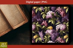 Oil floral pattern Digital paper Floral paper scrapbook Product Image 1