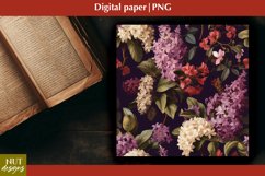 Oil floral pattern Digital paper Floral paper scrapbook Product Image 1