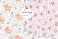Baby Girl Digital Paper, baby elephant seamless pattern, 086 Product Image 7