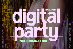 DIGITAL PARTY Pixel Sans Serif Font Product Image 1