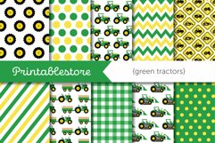 Green Tractors Digital Paper DP19 Product Image 1