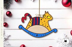 Funny Cat Christmas Ornaments Laser Cut SVG Product Image 2