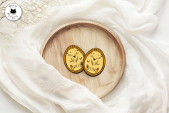 Cute Fall Dangle Earrings | Hedgehog Studs SVG Product Image 2