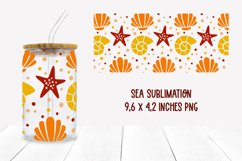 Sea Libbey Glass Sublimation Summer PNG Design Product Image 1