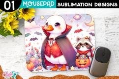 Dracula  Halloween Mouse Pad Sublimation
