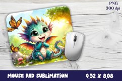 Dragon Mouse Pad Design | Mouse Pad Sublimation PNG Product Image 1