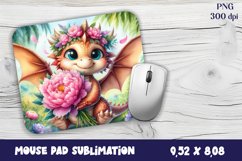 Dragon Mouse Pad Design | Mouse Pad Sublimation PNG Product Image 1