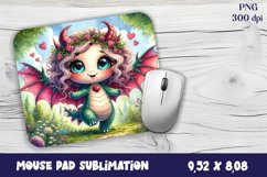 Dragon Mouse Pad Design | Mouse Pad Sublimation PNG Product Image 1