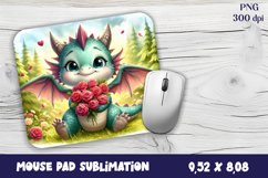 Dragon Mouse Pad Design | Mouse Pad Sublimation PNG Product Image 1