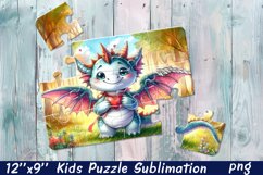 Kids puzzle | Puzzle sublimation, baby dragon Product Image 1