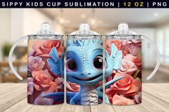 Dragon Sippy Cup Sublimation Bundle| 12oz Sippy Tumbler Product Image 5