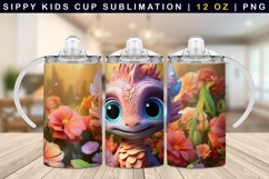Baby Dragon Sippy Cup Sublimation | 12oz Sippy Tumbler Product Image 1